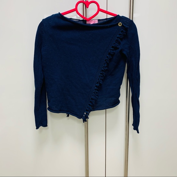 Lilly Pulitzer Cardigan Navy Girls Large (8-10) - Picture 1 of 7